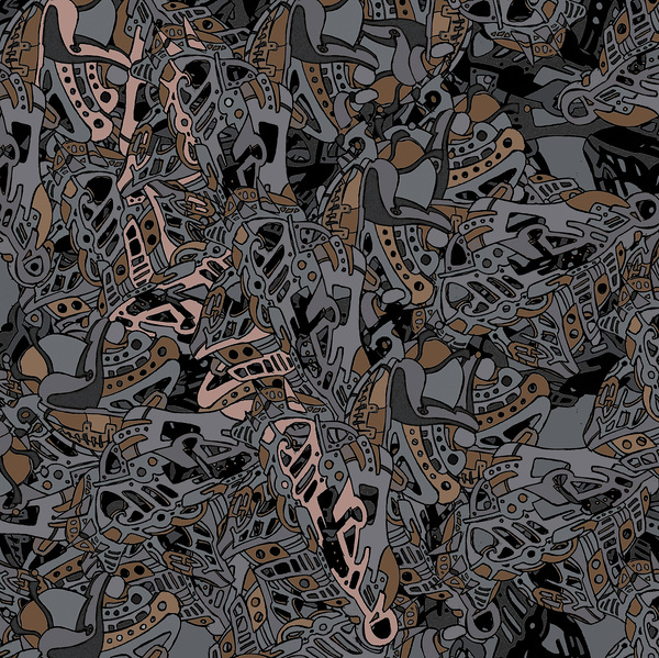 Electric Pantone Grey Gold2 CROP Print