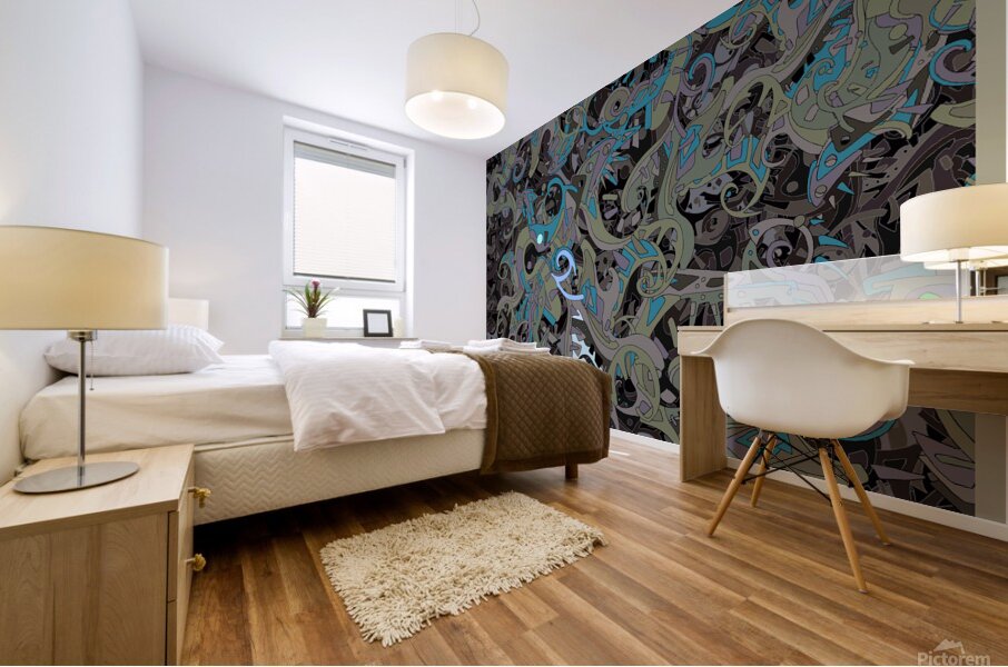 Hot Topic  BLUE  Vintage 002a Mural print