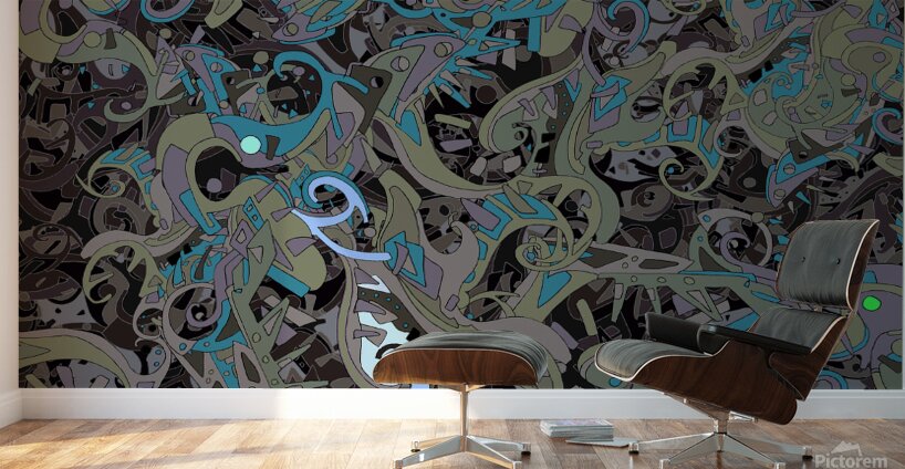 Hot Topic  BLUE  Vintage 002a Wall Murals