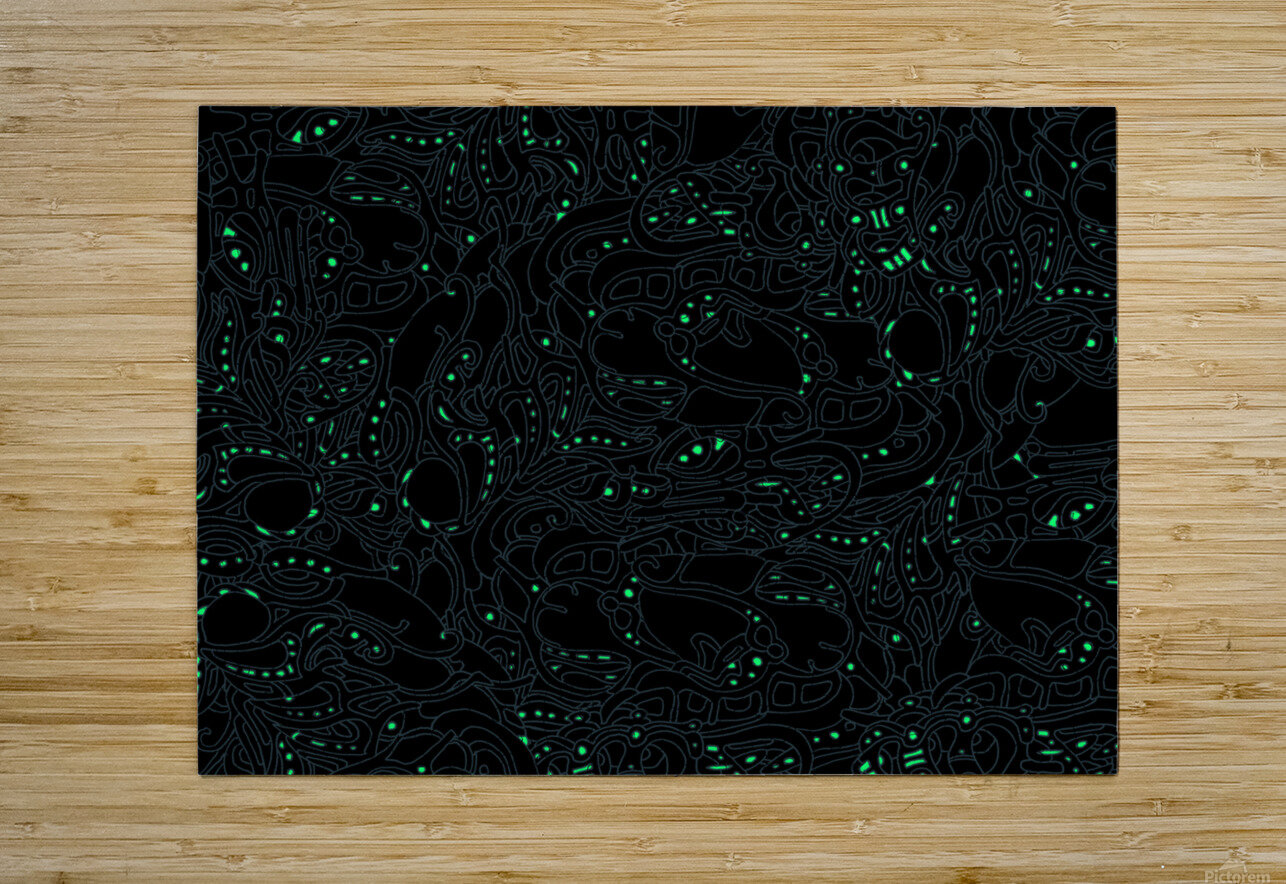 Fireflies 02Green Martine Gaudissart Puzzle printing